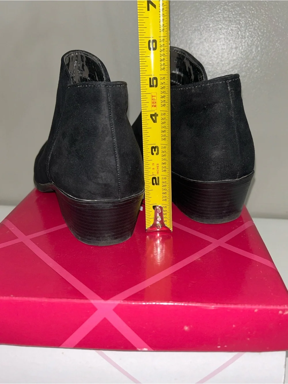 Xappeal Black Suede Ankle Booties size 8.5